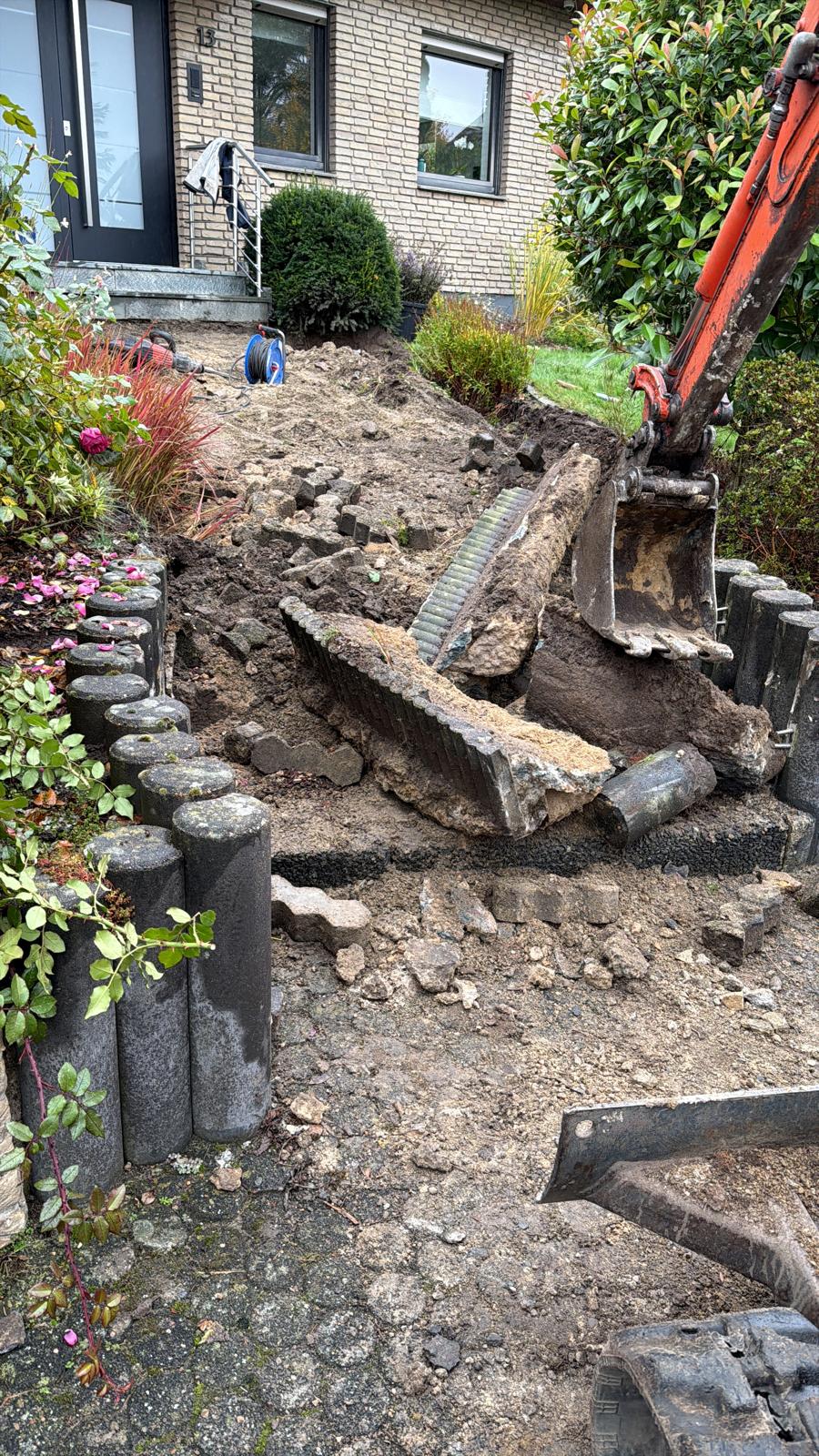 Rückbau des alten Eingangsbereichs